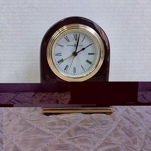 Howard Miller 613-487 Rosewood Arch Table Alarm Clock – Benchmark Quartz – 1990s